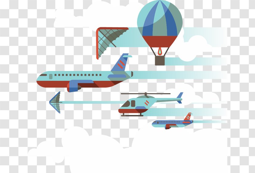 Airplane Balloon Cartoon - Air Travel - Aircraft Transparent PNG