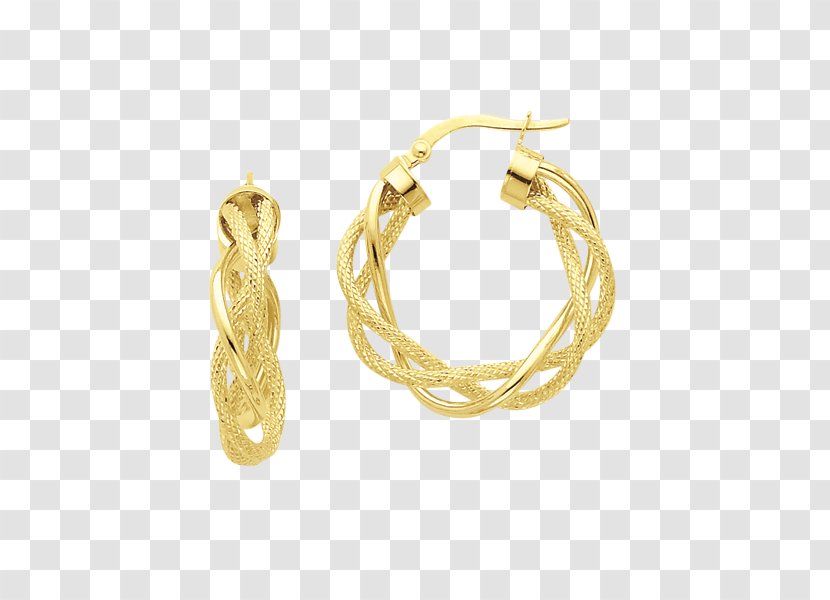 Earring 14K Yellow Gold Polished & Satin Bracelet Jewellery - Colored - Hoop Transparent PNG