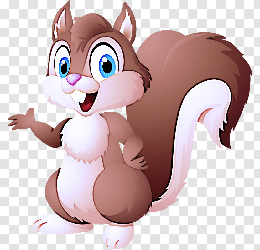 Squirrel Cartoon Chipmunk Animation Ear Transparent PNG