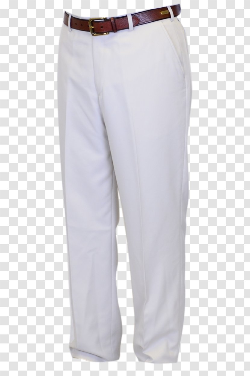 Pants - White - Men's Flat Material Transparent PNG