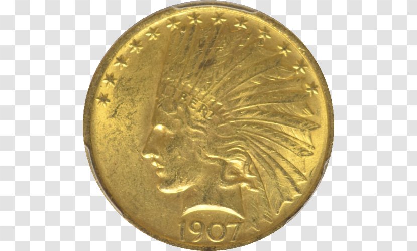 Coin Indian Head Gold Pieces American Eagle - Brass Transparent PNG