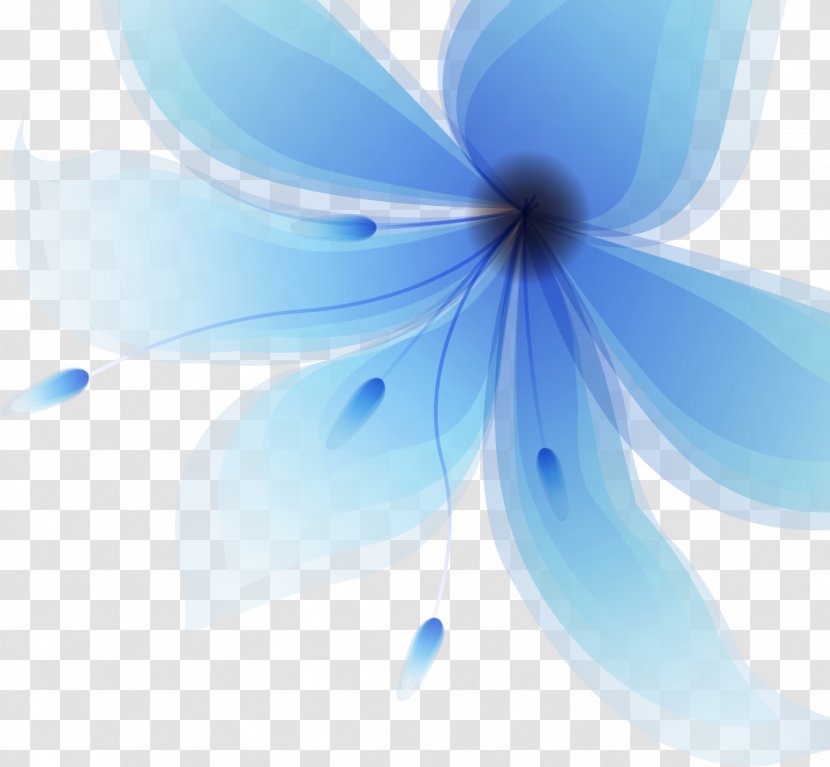 Light Blue Flower - Large Flowers Transparent PNG