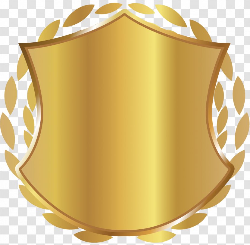 Shield Icon - Golden Badge Transparent PNG