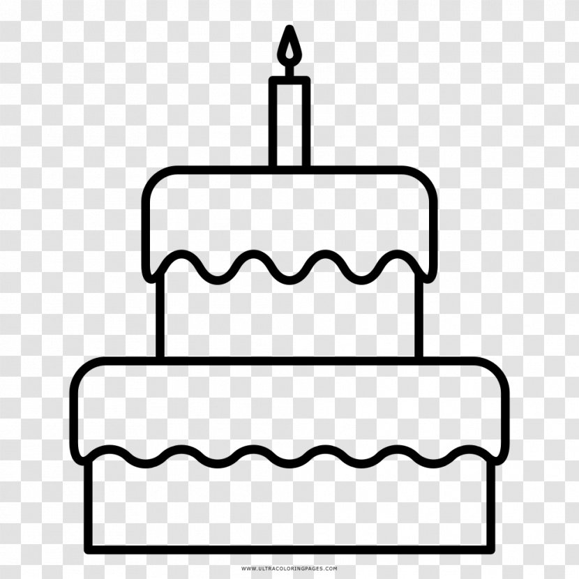 Birthday Cake Torte Drawing Clip Art - Coloring Book Transparent PNG