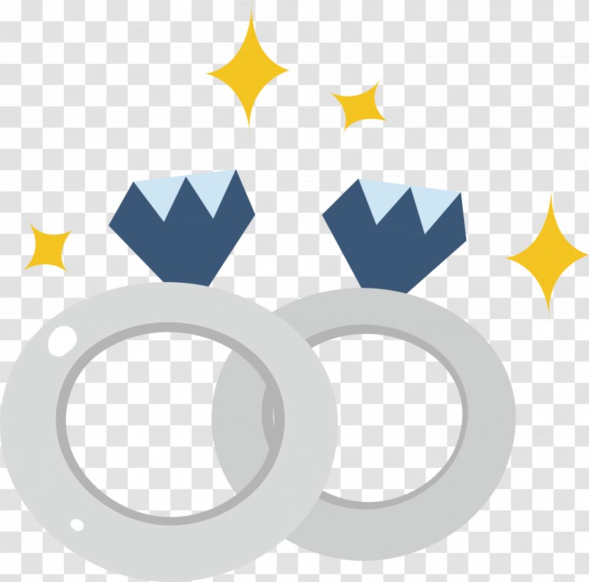 Ring Clip Art - Marriage - Wedding Couple Diamond Transparent PNG