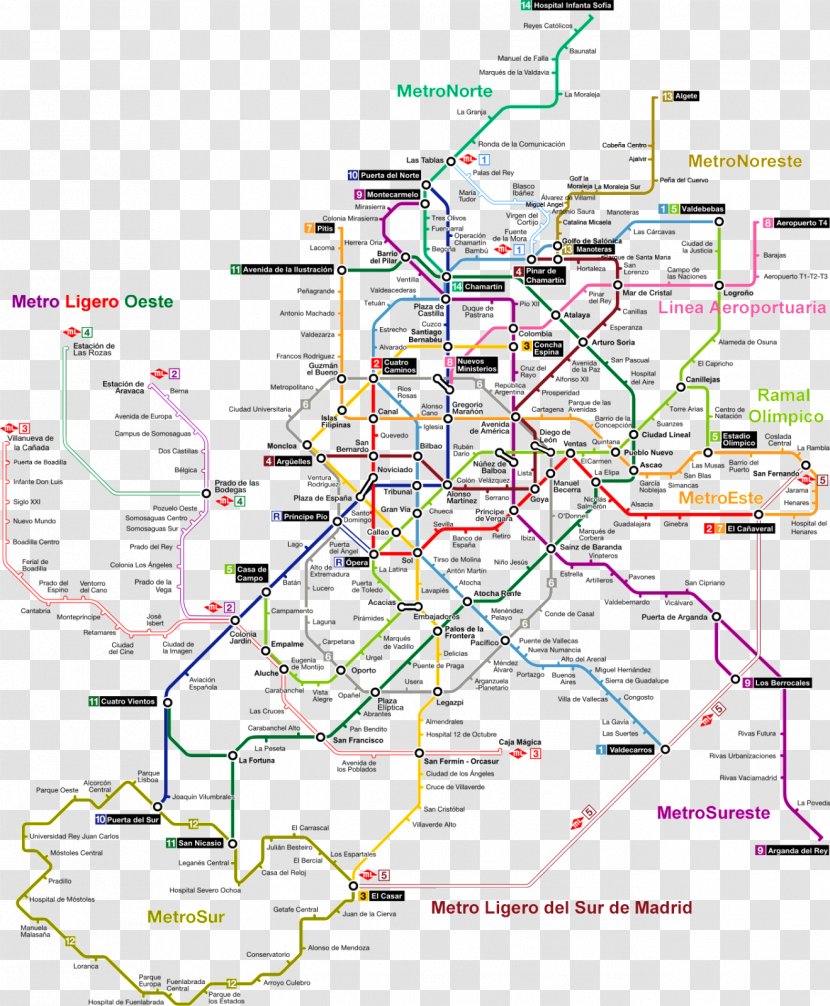 Madrid Metro Rapid Transit Aranjuez Bus - Diagram Transparent PNG