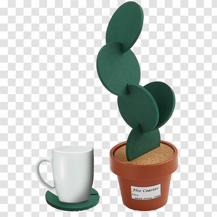 Table Drink Coaster Flowerpot Mat Vase - Drawer - Plastic Cactus Transparent PNG
