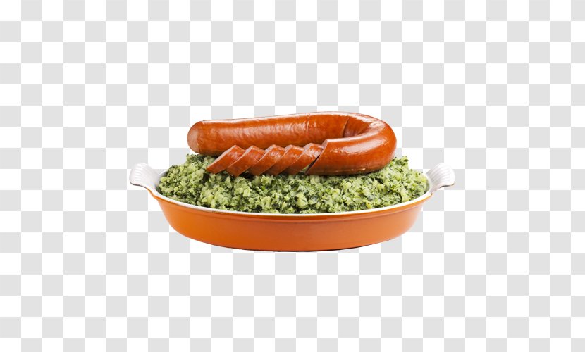 Stamppot Grünkohlessen Rookworst Dutch Cuisine Mashed Potato - German Food - Kale Transparent PNG