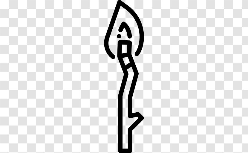 Torch Clip Art - Black And White - Stone Age Transparent PNG