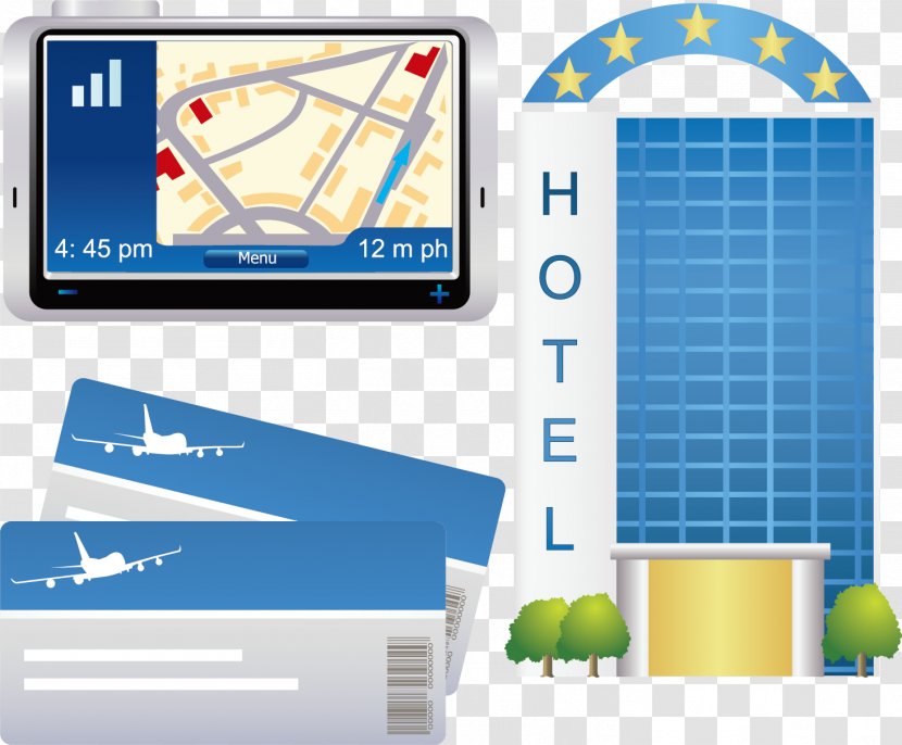 Vector Graphics Hotel Image - Global Positioning System - Air Ticket Transparent PNG