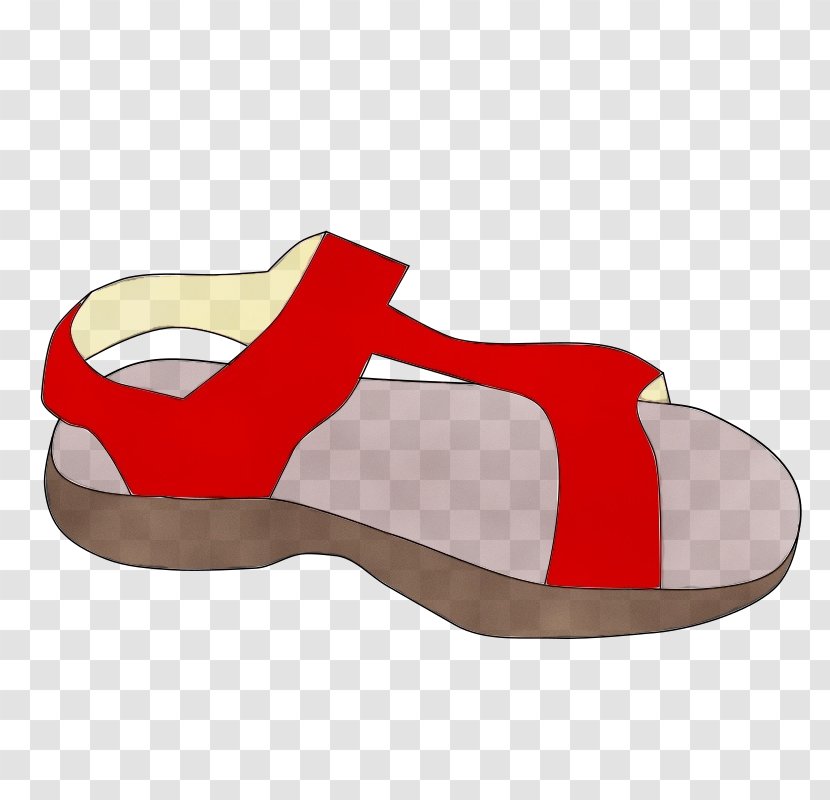 Footwear Red Sandal Shoe Beige - Carmine Transparent PNG