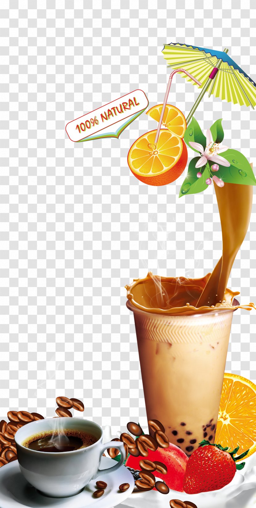 Juice Coffee Drink Bubble Tea - Great Transparent PNG