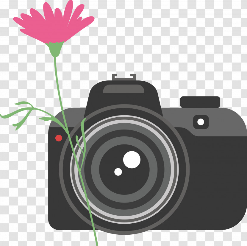 Camera Flower Transparent PNG