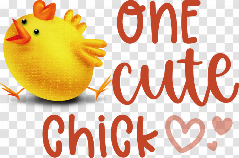 One Cute Chick Easter Day Happy Easter Transparent PNG