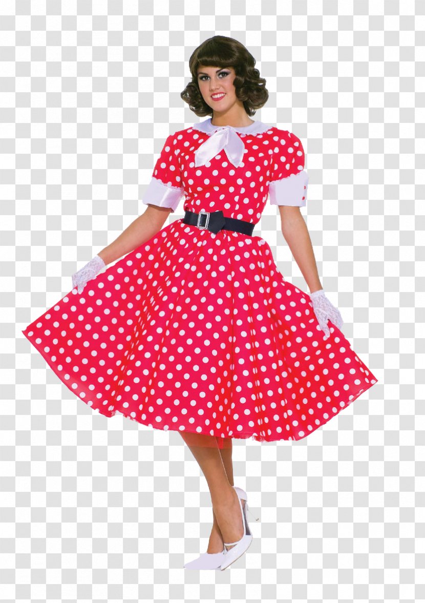 1950s Poodle Skirt Costume Fashion Dress - Housewife Transparent PNG