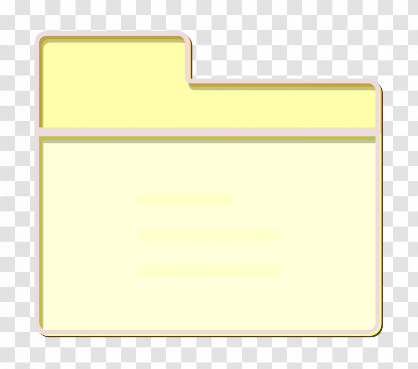 Folder Icon Essential - Text - Material Property Rectangle Transparent PNG