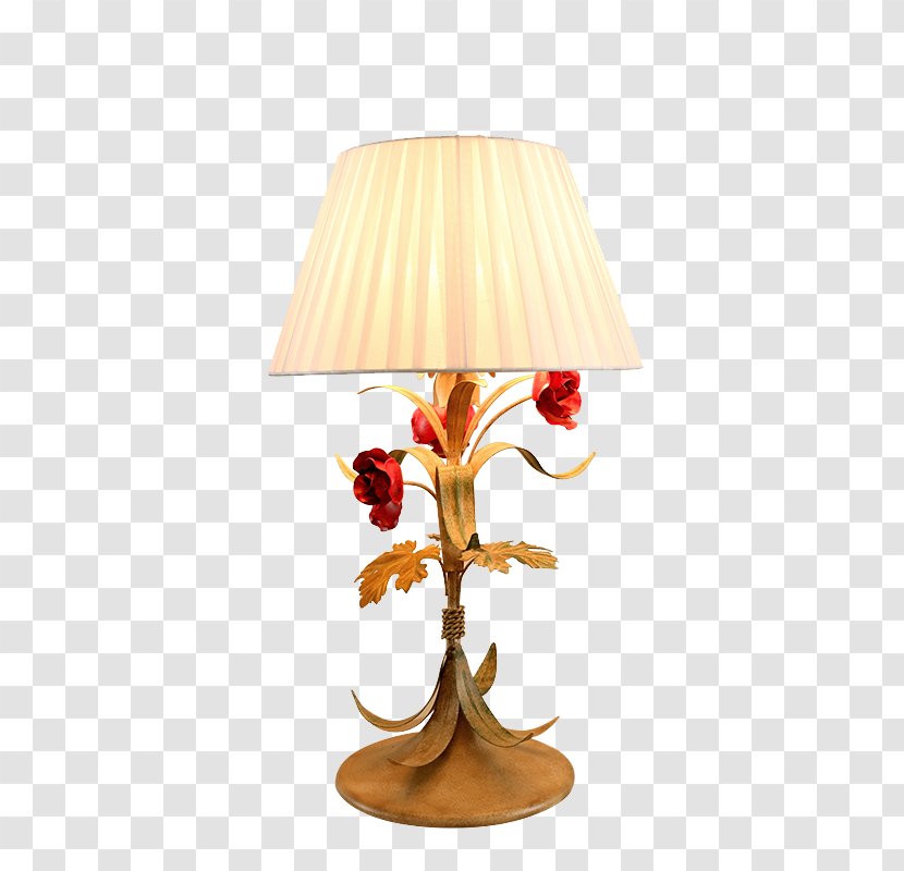 Table Light Lampe De Bureau - Flowers Iron Lamp Marriage Transparent PNG