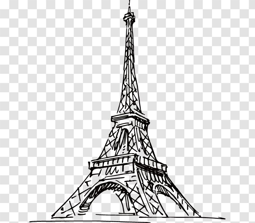 Eiffel Tower Tokyo Drawing - Advertising - Hand-painted Artwork In Paris Transparent PNG
