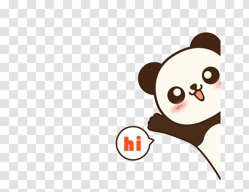 Giant Panda Huawei Mate 9 Cartoon Cuteness - Flower Transparent PNG