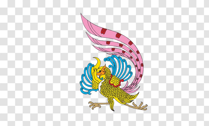 Fenghuang Motif Illustration - Bird Transparent PNG