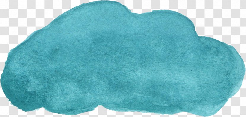 Blue Turquoise Teal Microsoft Azure - Watercolor Cloud Transparent PNG