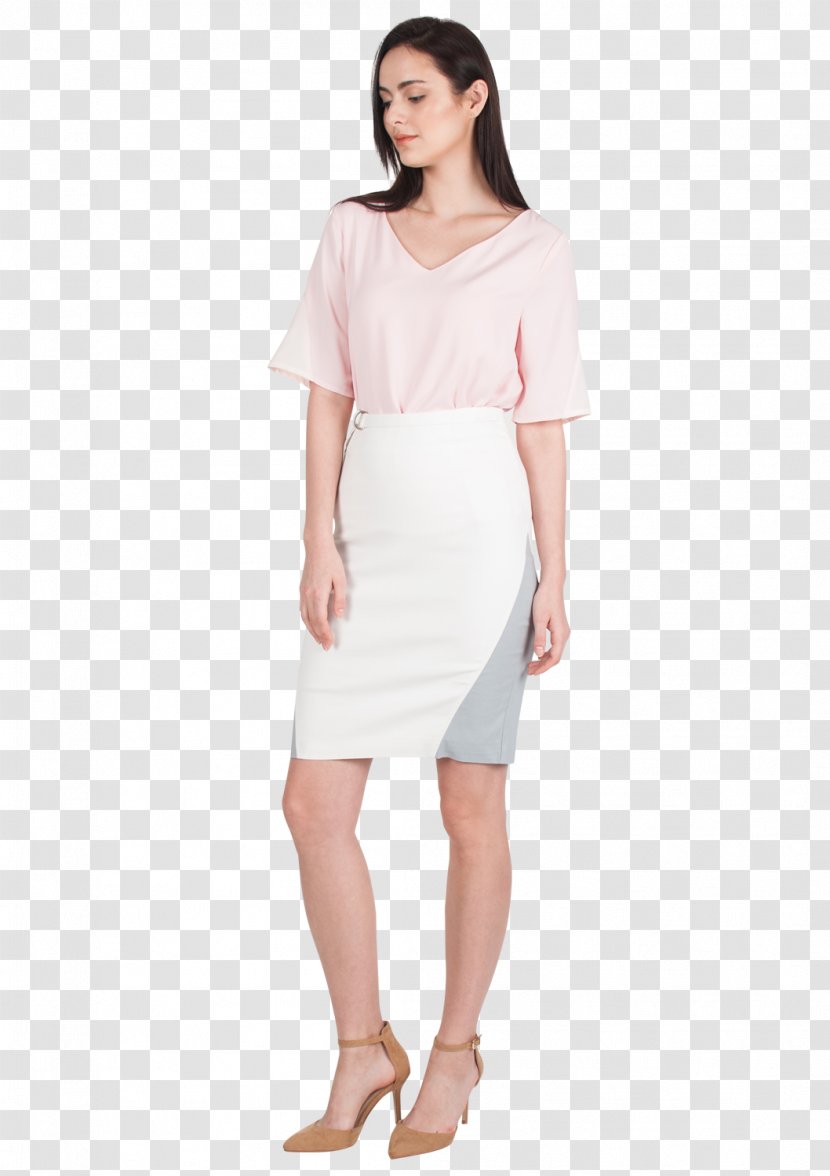 Shoulder Cocktail Dress Skirt - Peach - Pencil Transparent PNG