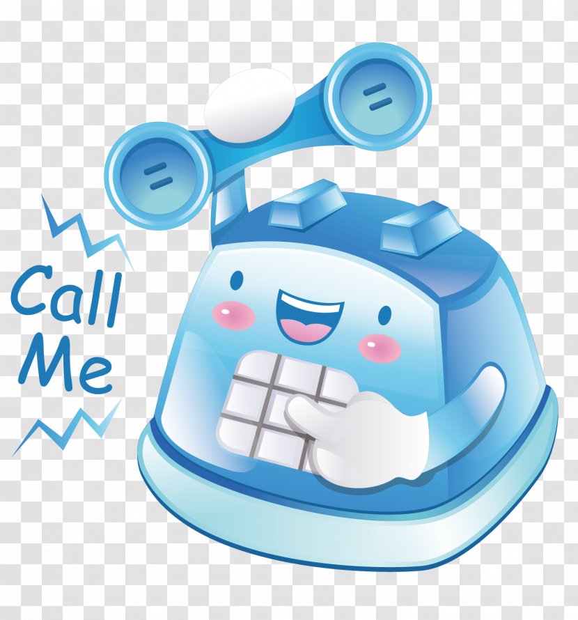 Telephone Booth Mobile Phone - Blue Cartoon Transparent PNG