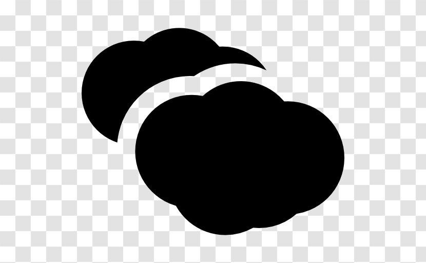 Cloud - Black - Monochrome Transparent PNG