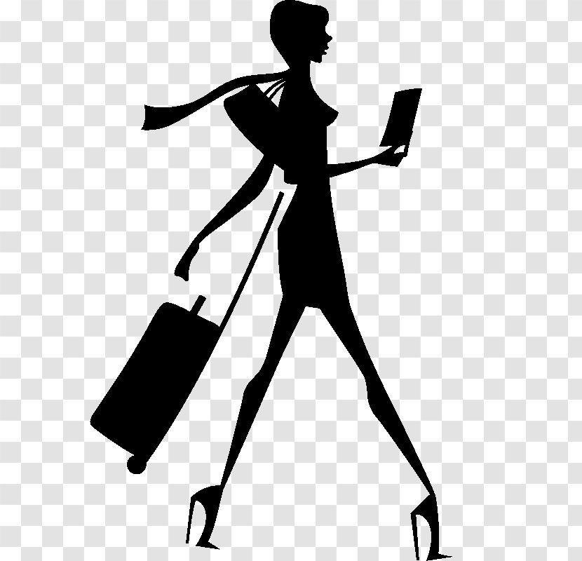 Suitcase Silhouette Sticker Hotel Woman - Heart - Vector Transparent PNG