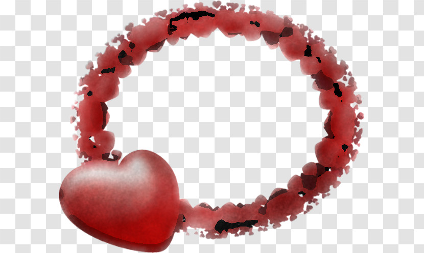 Red Bracelet Heart Jewellery Bead Transparent PNG