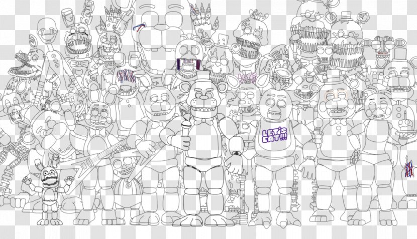 Five Nights At Freddy's: Sister Location Drawing Freddy's 2 Coloring Book - White - Easter Egg Poster Transparent PNG