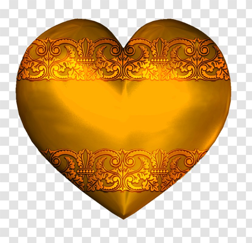 Gold - Heart Transparent PNG