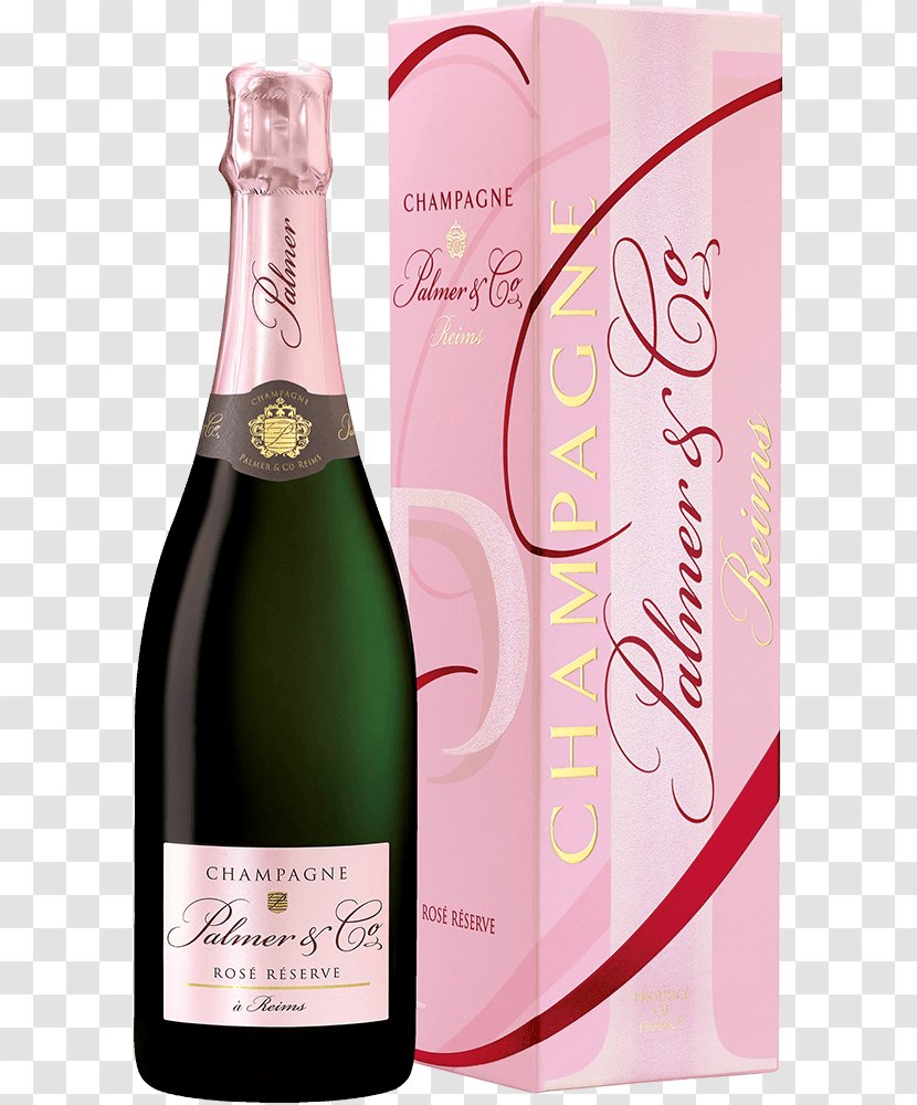 Champagne Palmer & Co Rosé Sparkling Wine - Bottle Transparent PNG
