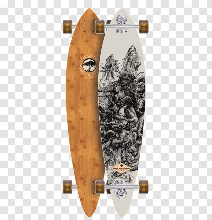 Longboard Tropical Woody Bamboos Bamboo Skateboards Length - Ten Toes Board Emporium Zed Transparent PNG