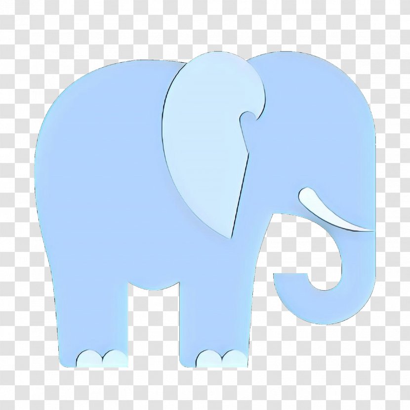 Elephant Background - Vintage - Animal Figure Blue Transparent PNG