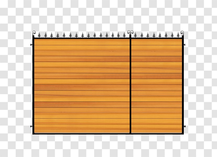 Wood Stain Varnish Fence Line - Wrought Iron Gate Transparent PNG