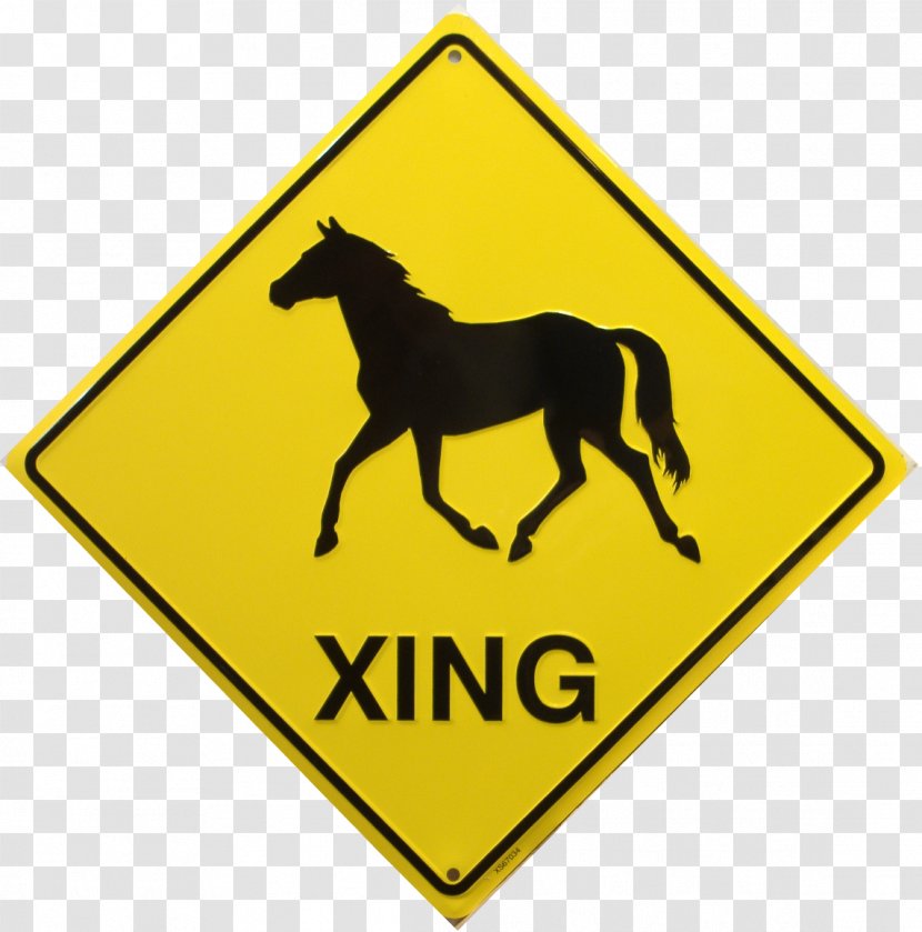 Traffic Sign Horse Pedestrian Crossing Road - Logo Transparent PNG