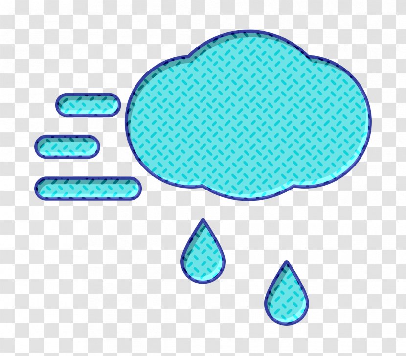 Cloud Icon Rain Wind - Turquoise - Teal Transparent PNG