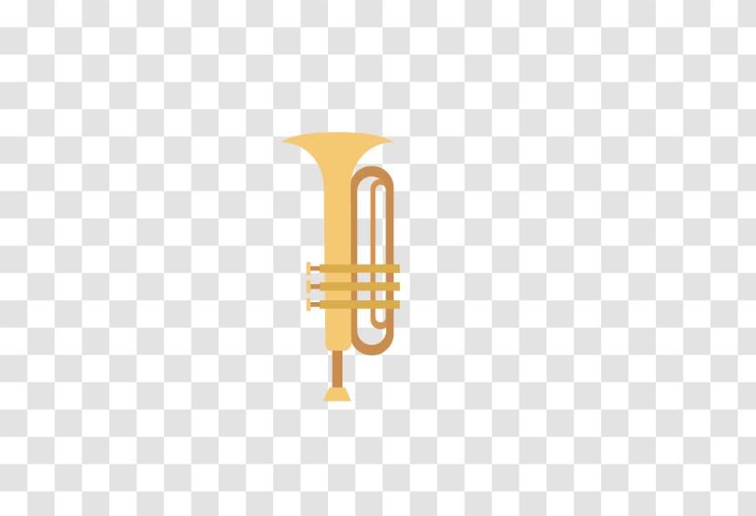 Trumpet Musical Instrument Drawing - Watercolor - Yellow Transparent PNG