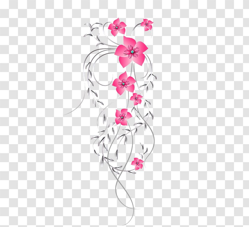 Floral Design Pink Cut Flowers - Hair Accessory - Flower Transparent PNG