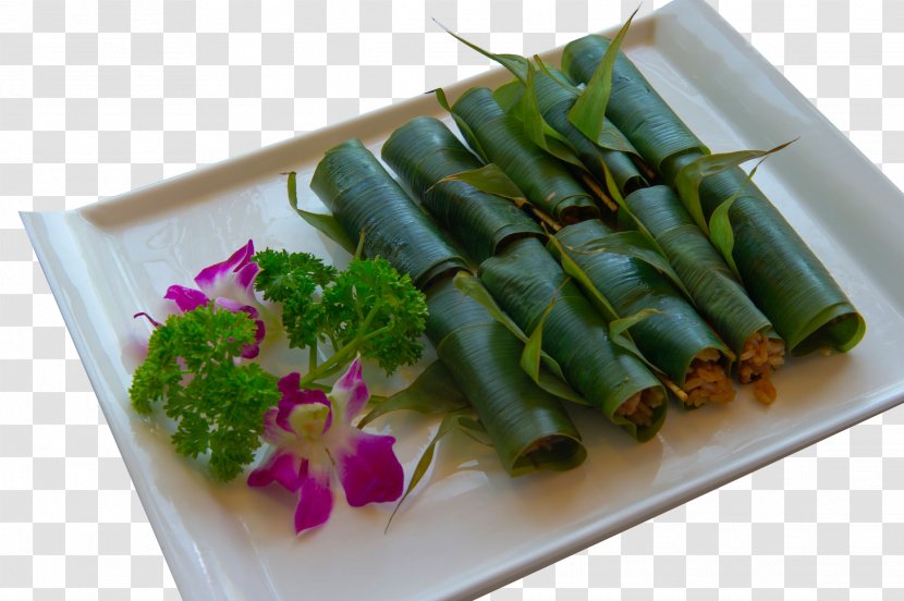 Zongzi Bxe1nh Chu01b0ng Rice Pudding Txe9t Cake - Food - In The Tray And Dumplings Wrapped Leaves Transparent PNG