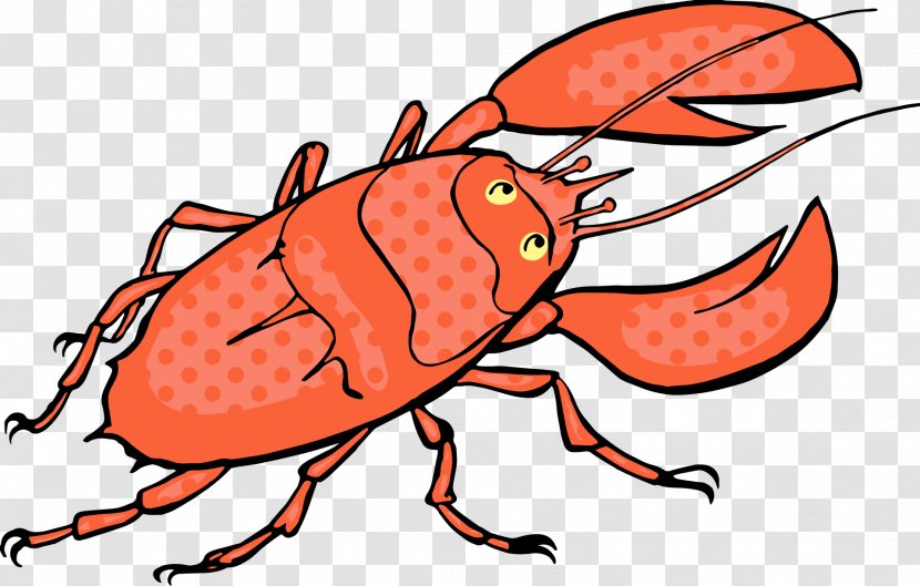 Lobster Crab Seafood Cartoon Clip Art - Organism - Hand-painted Transparent PNG