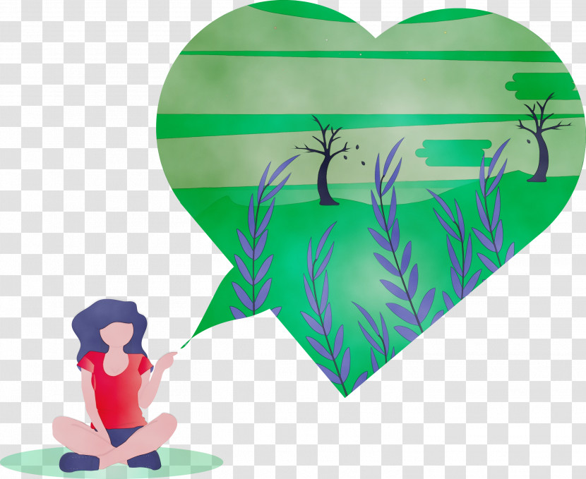 Green Heart Transparent PNG