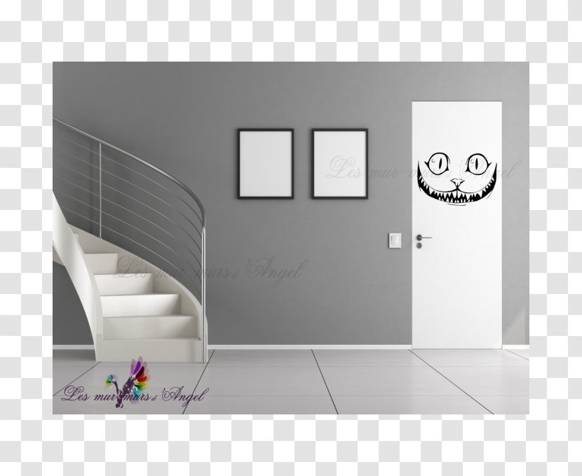Cheshire Cat Sticker Wall - Text Transparent PNG