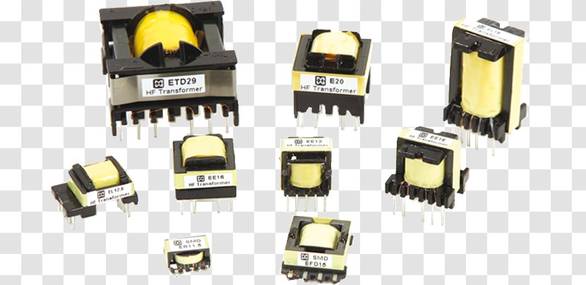 Flyback Transformer Inductor Printed Circuit Board Electronic - Ferrite - High Voltage Transparent PNG