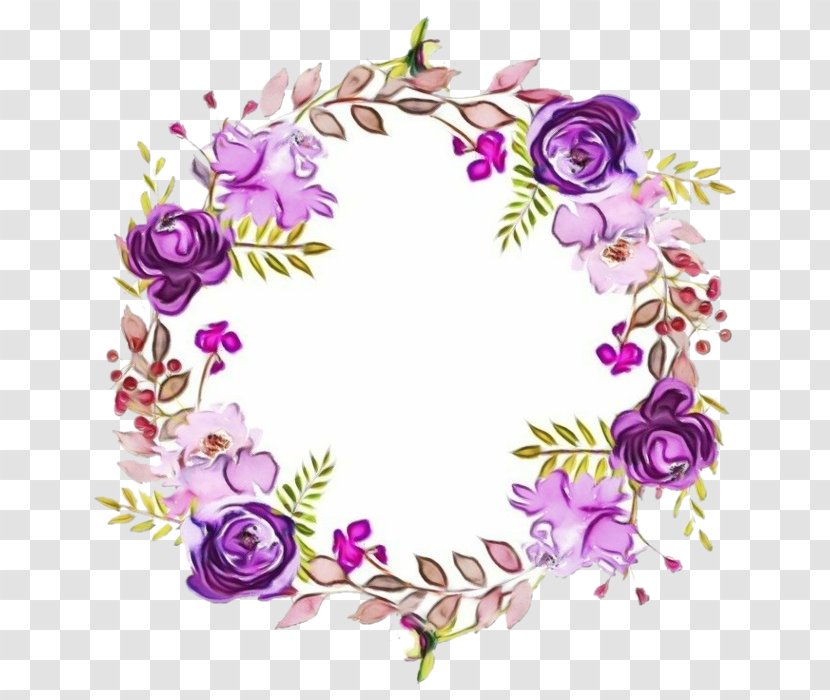 Watercolor Flower Wreath - Floral Design - Rose Order Morning Glory Transparent PNG