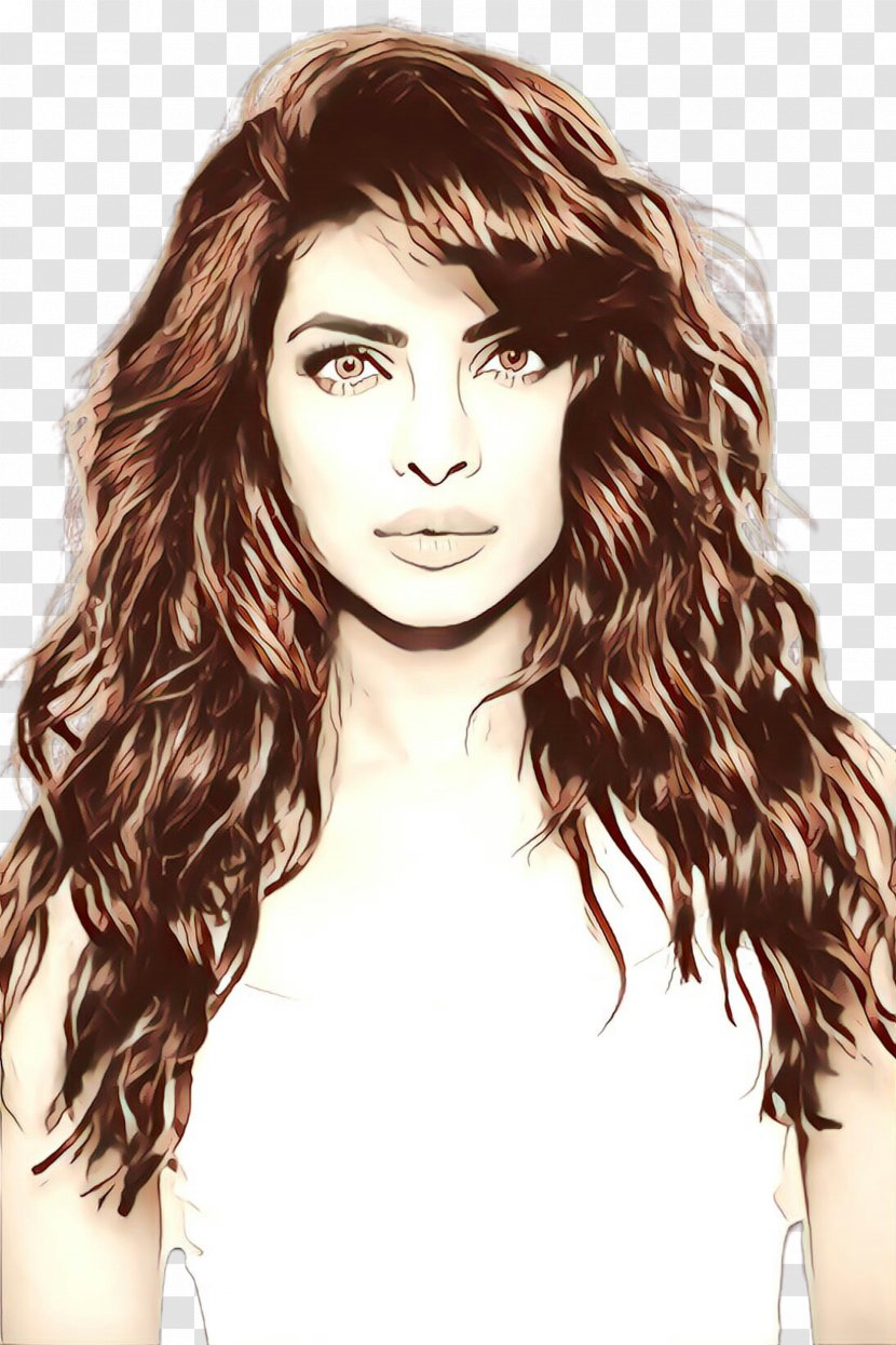 Hair Cartoon - Drawing - Portrait Lace Wig Transparent PNG