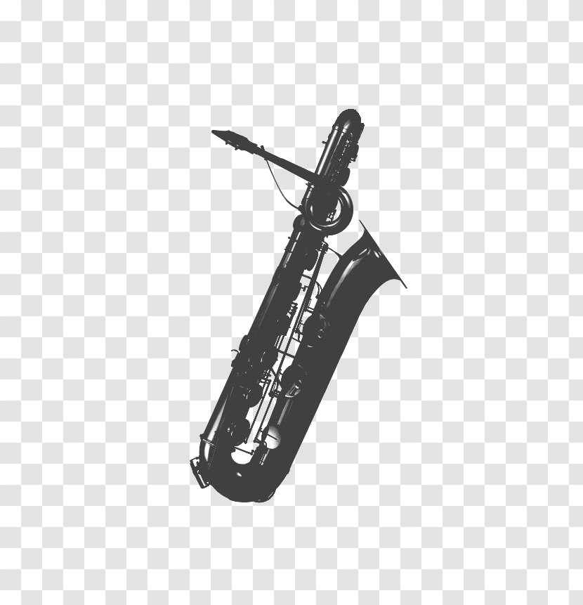 Clarinet Family Bass Saxophone Tubax - Silhouette Transparent PNG