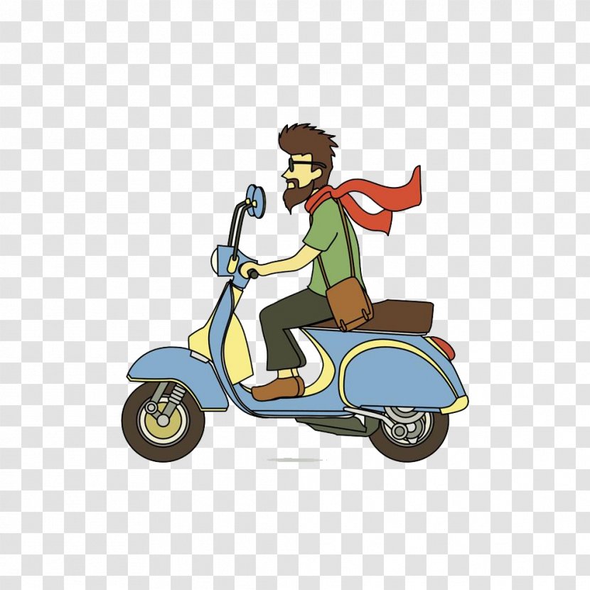 Scooter Stock Photography Illustration - Vehicle - Riding A Man Transparent PNG
