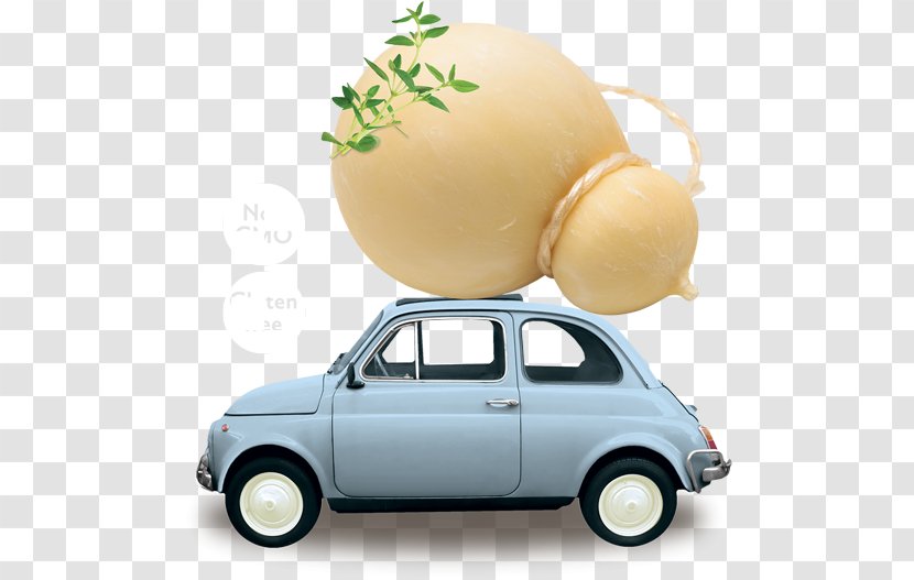 Provolone Fiat 500 Car Italian Cuisine Food - Round Cheese Transparent PNG